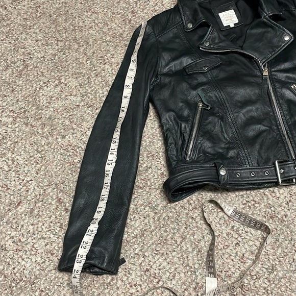Zara real leather moto style jacket - Picture 7 of 13